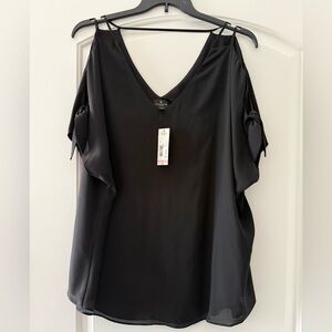 Worthington Black V-Neck Blouse